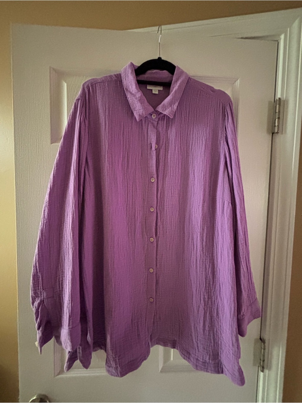 J. Jill Lavender Button-Front Casual Women's Shirt